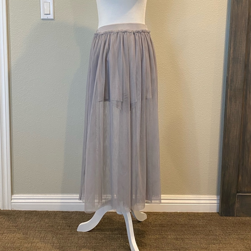 Lush mesh long skirt